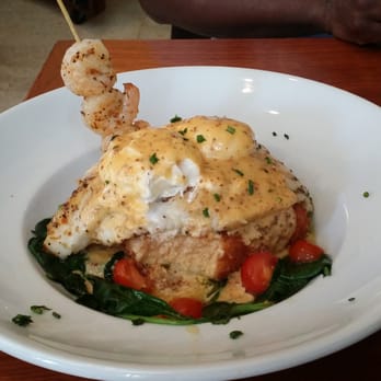 Ruby Slipper Marigny - Catfish over cheesy grit cake! - Breakfast & Brunch Near Me - New Orleans, Louisiana