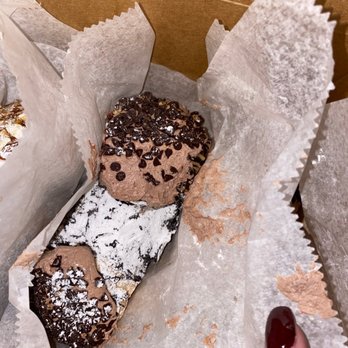 Mike's Pastry - Chocolate Mousse Cannoli - Bakeries Near Me - Boston, Massachusetts