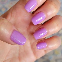 Win Nails Spa - I wish my camera had captured what a beautiful color this is.  At least you can see the exquisite work!