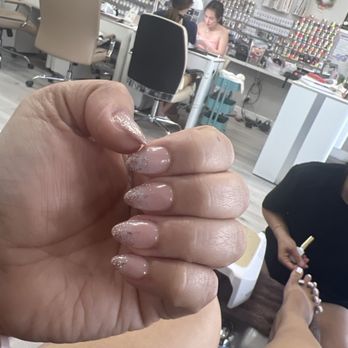 Otay Nail & Spa - Ombré glitter almond full set - Nail Salons Near Me - Chula Vista, California Otay Nail & Spa - Ombré glitter almond full set - Nail Salons Near Me - Chula Vista, California
