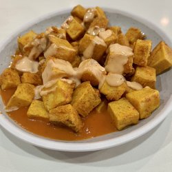 D'Floridian - Patatas bravas: Love the roasted red pepper sauce.