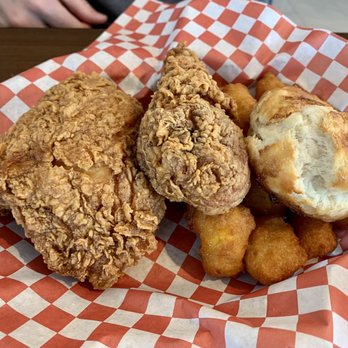 Highway Fried Chicken & Seafood - 2-piece chicken plate with corn nuggets - American Near Me - Jefferson, Louisiana