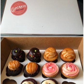 Cupcakin' Bake Shop - From top left to right: Double chocolate, vanilla salted caramel, chocolate salted caramel, vanilla, and red velvet flavors. - Bakeries Near Me - Berkeley, California