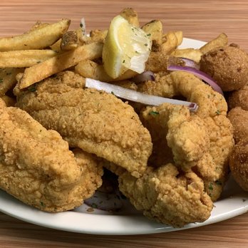 Flava Shack Seafood - Fish Plate with fries and hush puppies. - Seafood Near Me - Memphis, Tennessee
