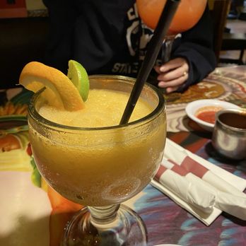 Los Tres Amigos - Peach frozen margarita - Mexican Near Me - Farmington, Michigan Los Tres Amigos - Peach frozen margarita - Mexican Near Me - Farmington, Michigan