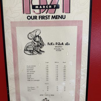 Fox's Pizza Den - Original 1971 prices - Pizza Near Me - Smethport, Pennsylvania Fox's Pizza Den - Original 1971 prices - Pizza Near Me - Smethport, Pennsylvania