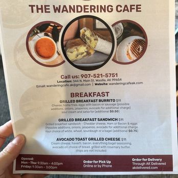 The Wandering Cafe - Menu - Sandwiches Near Me - Wasilla, Alaska