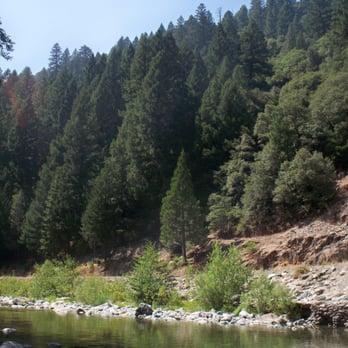 Sierra Streamside Resort - View from the common area by the Big Cabin, The Loft and Shotgun - Hotels Near Me - Downieville, California Sierra Streamside Resort - View from the common area by the Big Cabin, The Loft and Shotgun - Hotels Near Me - Downieville, California
