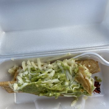 Rosa's Mexican Food - Rolled Tacos with shredded chicken and guacamole - Mexican Near Me - Fallbrook, California