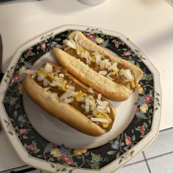 Leo's Coney Island - Two coneys to go with extra onions