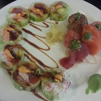 Harumi - Sashimi combo with Oasis roll - Japanese Near Me - Phoenix, Arizona