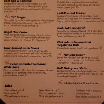 Varanese - Menu - New American Near Me - Louisville, Kentucky