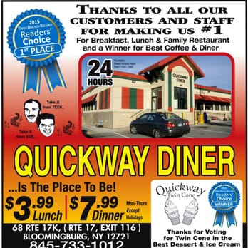 Quickway Diner - Diners Near Me - Bloomingburg, New York Quickway Diner - Diners Near Me - Bloomingburg, New York