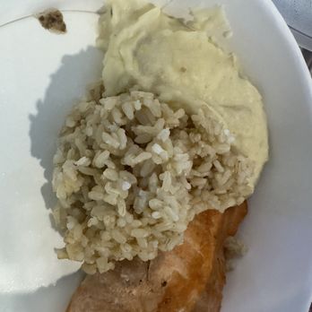 Flower Child - Salmon, Yukon, gold potatoes, and brown rice. The picture does not do it justice. - Salad Near Me - Charlotte, North Carolina Flower Child - Salmon, Yukon, gold potatoes, and brown rice. The picture does not do it justice. - Salad Near Me - Charlotte, North Carolina