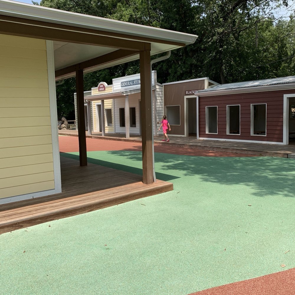Antioch Park - A side view of some of the buildings in the Kidstown - Parks Near Me - Merriam, Kansas