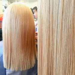 CN Hair Design - Hair lifted on a client that's been through several box hair colours!