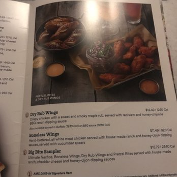AMC Yorktown 18 - We had the Big Bite Sampler, Dry Rub Wings. - Cinema Near Me - Lombard, Illinois