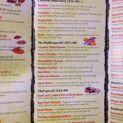 Paddington Curry House - Menu