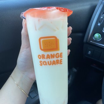 Orange Square - A12. Lychee Jasmine Milk Tea - Taiwanese Near Me - Santa Clara, California Orange Square - A12. Lychee Jasmine Milk Tea - Taiwanese Near Me - Santa Clara, California