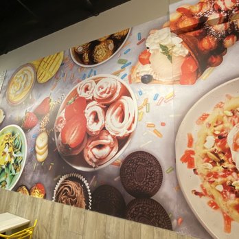 Roll Me Up Ice Cream & Desserts - A mural of the various desserts - Desserts Near Me - Pickering, Ontario Roll Me Up Ice Cream & Desserts - A mural of the various desserts - Desserts Near Me - Pickering, Ontario
