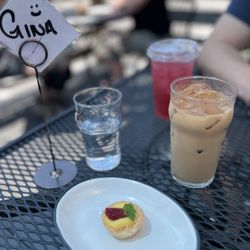 Cafe Birdie - Lemon tart with iced London Fog
