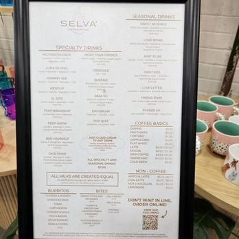 Selva Coffee House - Menu - Coffee Roasteries Near Me - San Diego, California
