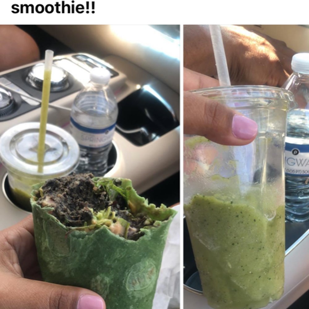 THE BEST Black Bean Vegan Wrap & Cucumber, Pineapple Smoothie!