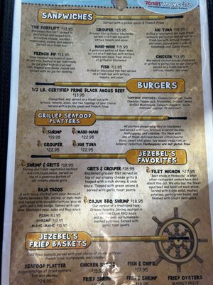 Menu photo 1 The Oar House Pensacola, FL
