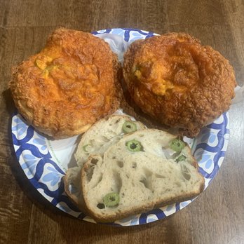 Cuneo Bakery - My selection's for today- Jalapeño cheese creations, and Olive breads. - Bakeries Near Me - South San Francisco, California Cuneo Bakery - My selection's for today- Jalapeño cheese creations, and Olive breads. - Bakeries Near Me - South San Francisco, California