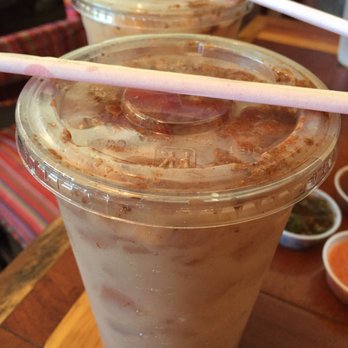 La Santisima - Their famous horchata.....I just was not a fan. Strawberry, cantaloupe, and pecans in it just seemed a little much. - Mexican Near Me - Phoenix, Arizona
