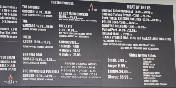 Menu photo 1 The LA Pit Gardena, CA Menu photo 1 The LA Pit Gardena, CA