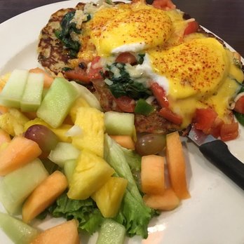 Brunch Cafe-Roselle - Veggie potato pancake: delicious and a very large portion! - Breakfast & Brunch Near Me - Roselle, Illinois