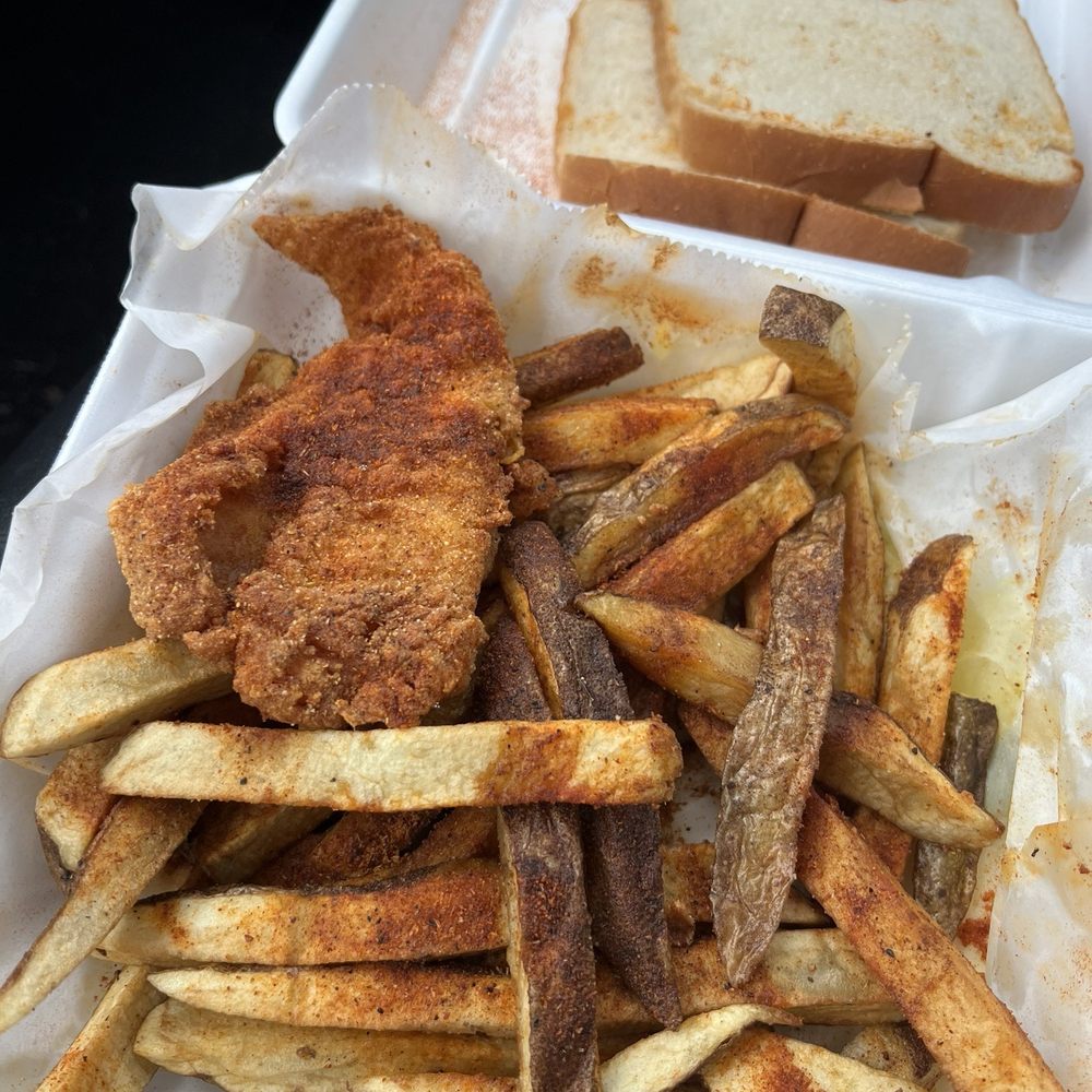 Spicy Catfish with Fries! Spicy Catfish with Fries!
