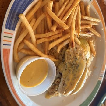 Hogfish Bar & Grill - Hogfish Stuffed Hogfish with fries substituted for vegetables. - Seafood Near Me - Stock Island, Florida Hogfish Bar & Grill - Hogfish Stuffed Hogfish with fries substituted for vegetables. - Seafood Near Me - Stock Island, Florida