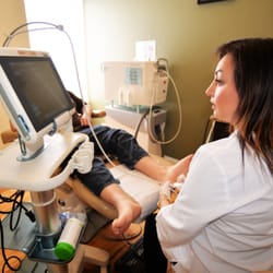 DM Foot & Ankle Associates - Dr. Emini using our ultrasound machine.