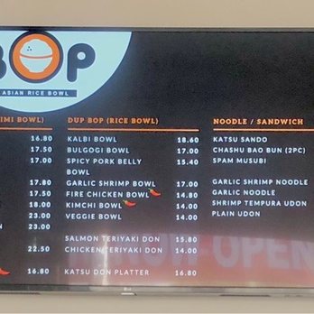 The Bop - 09/2022 menu - Asian Fusion Near Me - Los Angeles, California The Bop - 09/2022 menu - Asian Fusion Near Me - Los Angeles, California