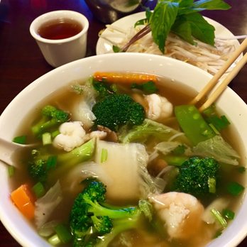 Binh Duong II - Vegetable and shrimp pho very little rice noodles fir low carb diet. - Vietnamese Near Me - Hillside, New Jersey