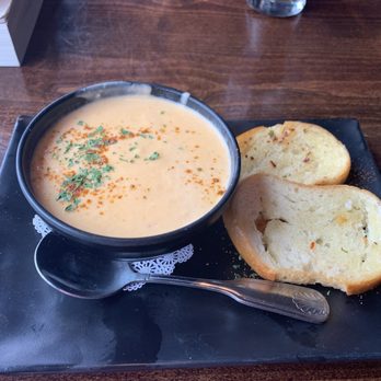 Kicker's - Lobster Bisque. Rich, Delicious, and the butter toasted bread to boot. - Seafood Near Me - Morro Bay, California Kicker's - Lobster Bisque. Rich, Delicious, and the butter toasted bread to boot. - Seafood Near Me - Morro Bay, California