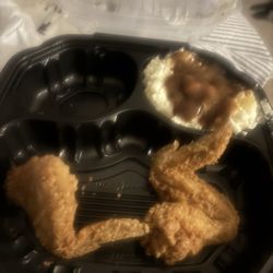 This was our fried chicken meal. We asked for all white meat and they gave us two small wings.
