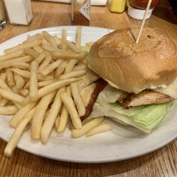 Clubhouse One - Chipotle Ranch Chicken Sandwich -Grilled chicken breast, bacon, Swiss cheese, lettuce, tomato and chipotle ranch on a brioche bun & fries - American Near Me - Miami, Florida Clubhouse One - Chipotle Ranch Chicken Sandwich -Grilled chicken breast, bacon, Swiss cheese, lettuce, tomato and chipotle ranch on a brioche bun & fries - American Near Me - Miami, Florida