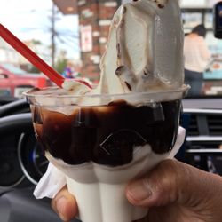 Dairy Queen Store - My favorite! Hot fudge sundae with extra fudge and whip cream. The place is kind of ghetto but ice cream is still as delicious! Yum yum