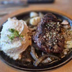 Bourbon Steak and mashed potatoes. So good!