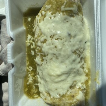 El Taquito - Wet burrito (they recommend the green sauce) - Mexican Near Me - El Monte, California El Taquito - Wet burrito (they recommend the green sauce) - Mexican Near Me - El Monte, California
