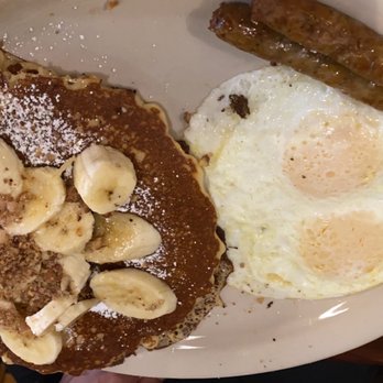 Lucy's Diner - Banana Pecan Pancakes - American Near Me - Fontana, California Lucy's Diner - Banana Pecan Pancakes - American Near Me - Fontana, California