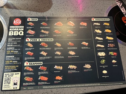 Menu photo 2 KPOT Korean BBQ & Hot Pot Brooklyn, NY Menu photo 2 KPOT Korean BBQ & Hot Pot Brooklyn, NY