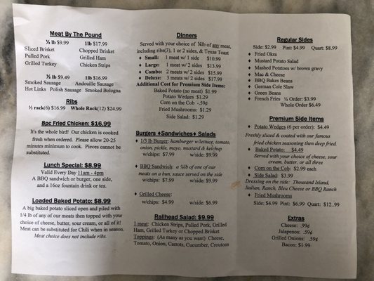 Menu photo 1 Railhead Bbq Guthrie, OK