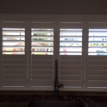 Magna Shutters - Kitchen window- Shutters with invisible and split tilt. - Shutters Near Me