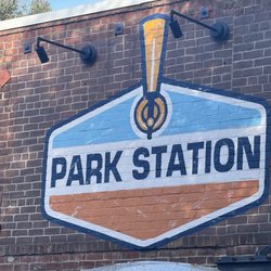 Park Station - Park station sign pained on brick