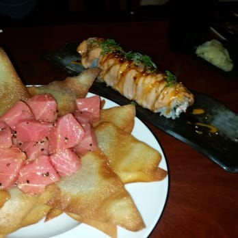 Sushi Shiro - Tuna tartar with thin and crispy won ton chips, best I've ever had! - Sushi Bars Near Me - Upland, California