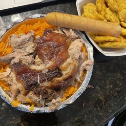 Pernil//Roasted Pork Tostones Cheese Stick